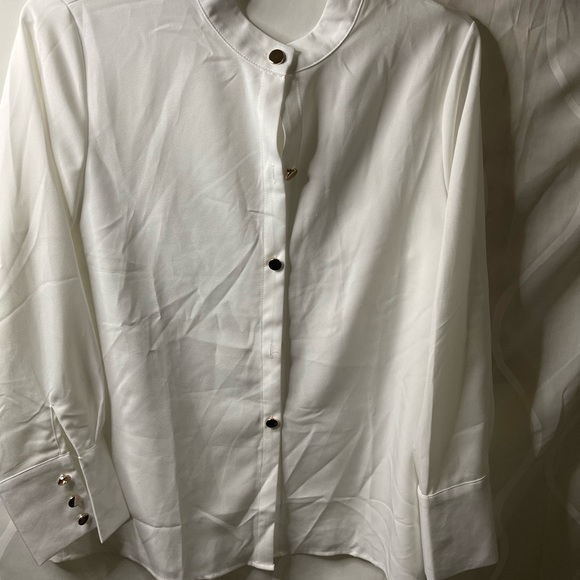 Green, white, elegant STYLEWE blouse size M - Picture 14 of 14